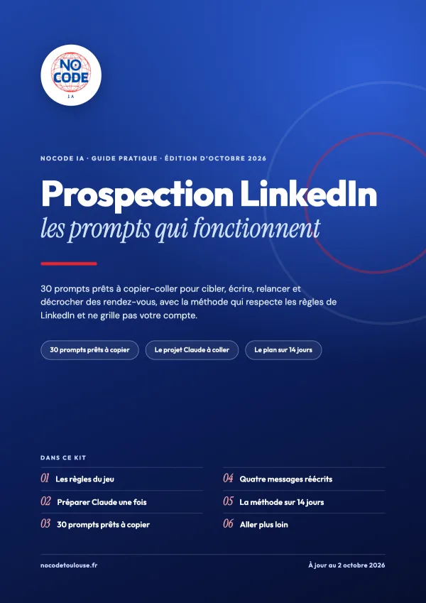 Couverture du kit Prospection LinkedIn, les prompts qui fonctionnent