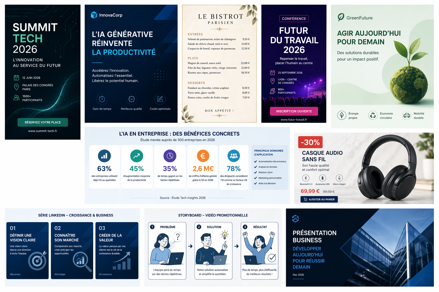 Mosaïque des 10 résultats de prompts testés avec ChatGPT Images 2.0