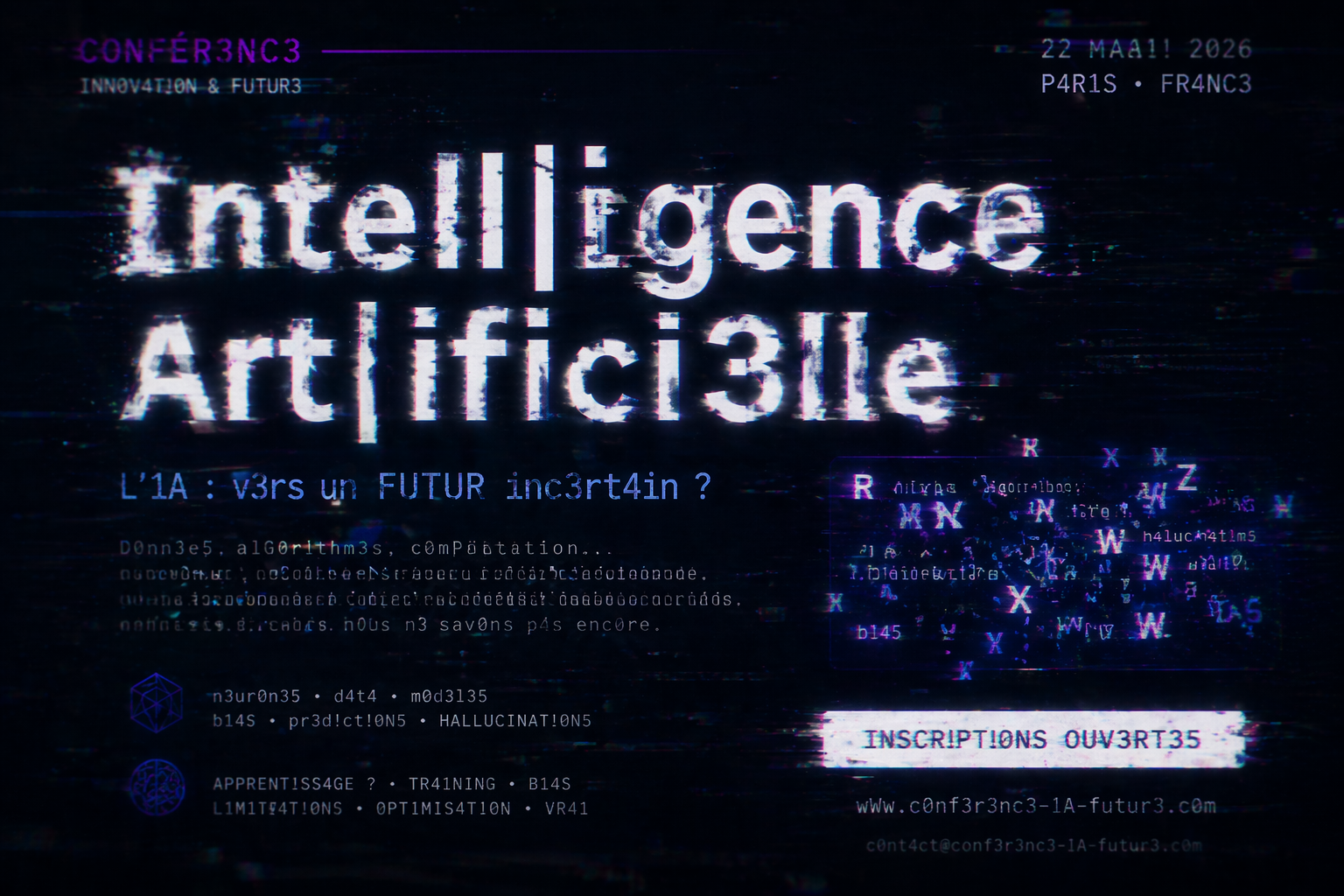 Génération d'image IA avec texte illisible — ancienne génération GPT-4o